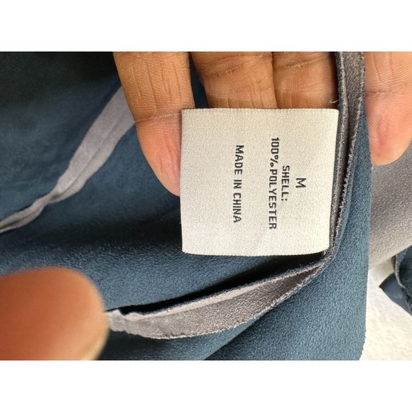 Belle Badgley Mischa Jojo Faux Suede Gray Duster Jacket - Picture 9 of 10